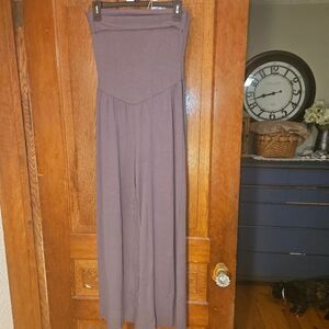 Darong Women's Medium Summer One Piece Tube Jumpsuit Spaghetti Straps Wide Leg